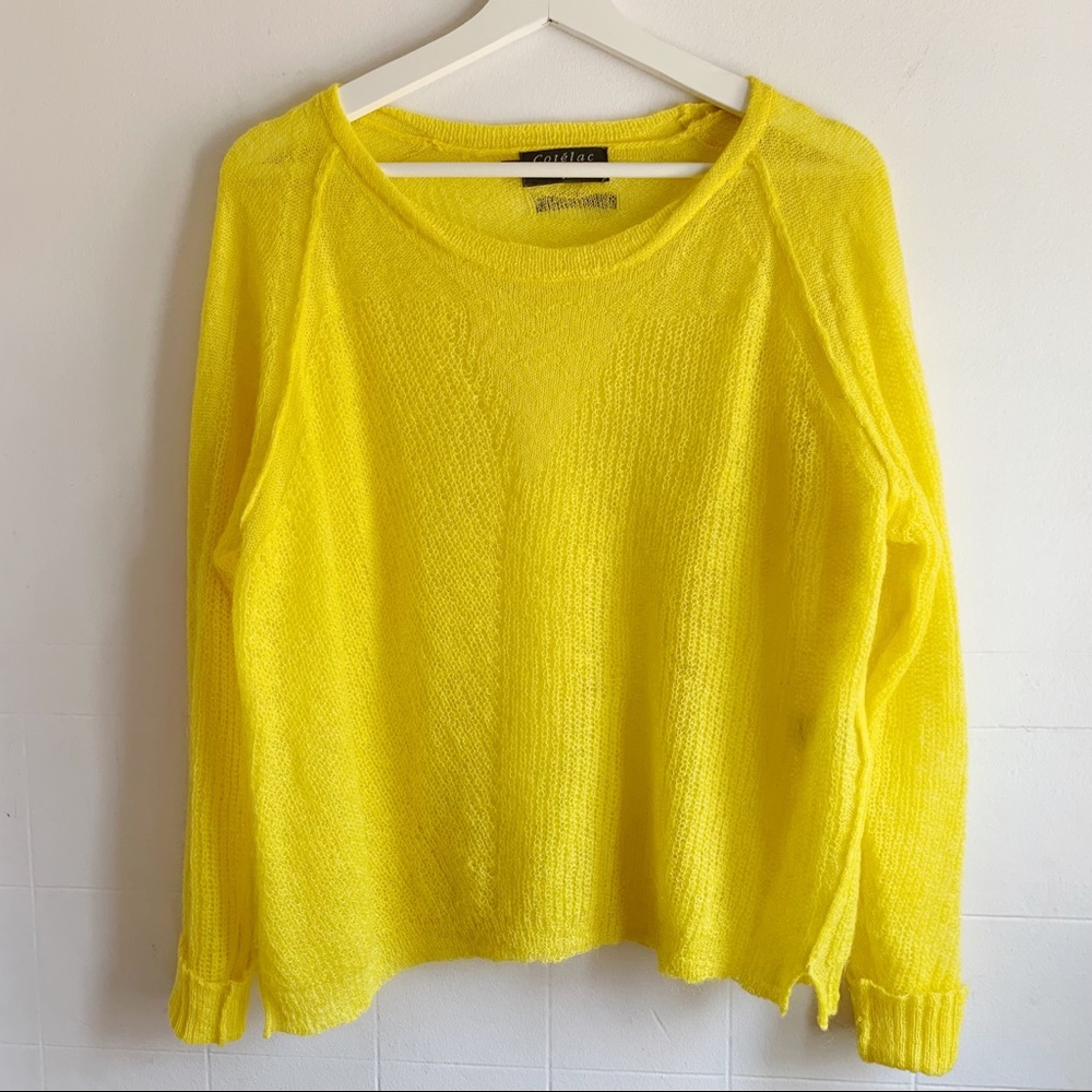 COTÉLAC new never worn yellow sweater